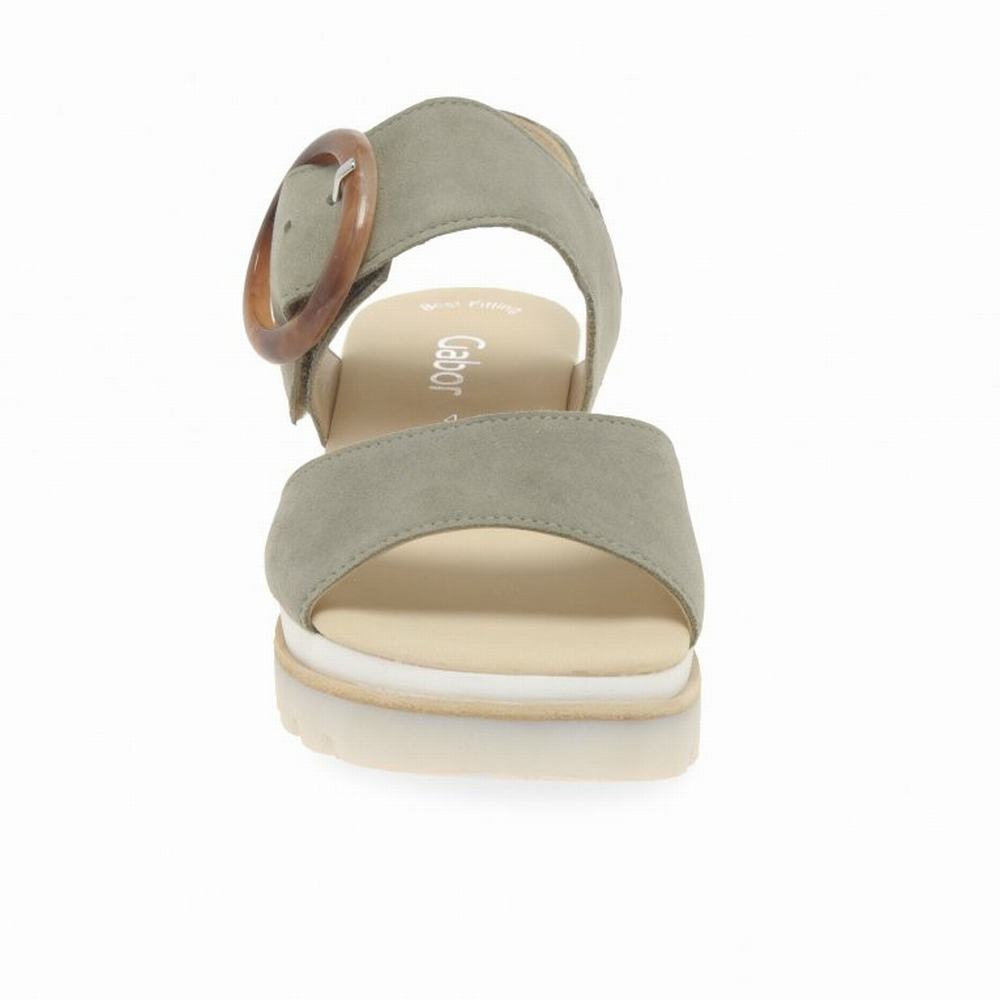 Sandale Compensée Gabor Yeo Femme Blanche | PBCT-05932