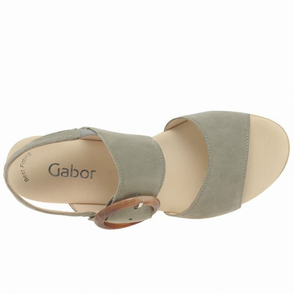 Sandale Compensée Gabor Yeo Femme Blanche | PBCT-05932