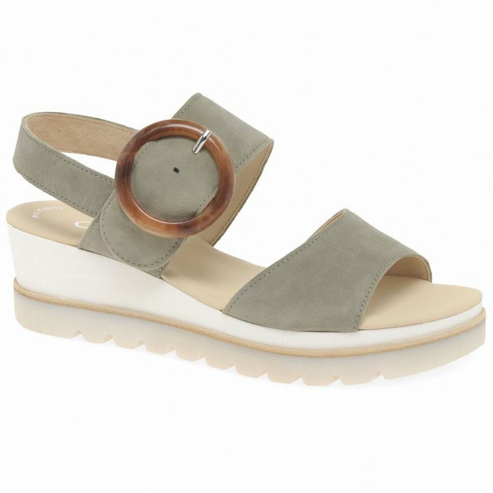 Sandale Compensée Gabor Yeo Femme Blanche | PBCT-05932