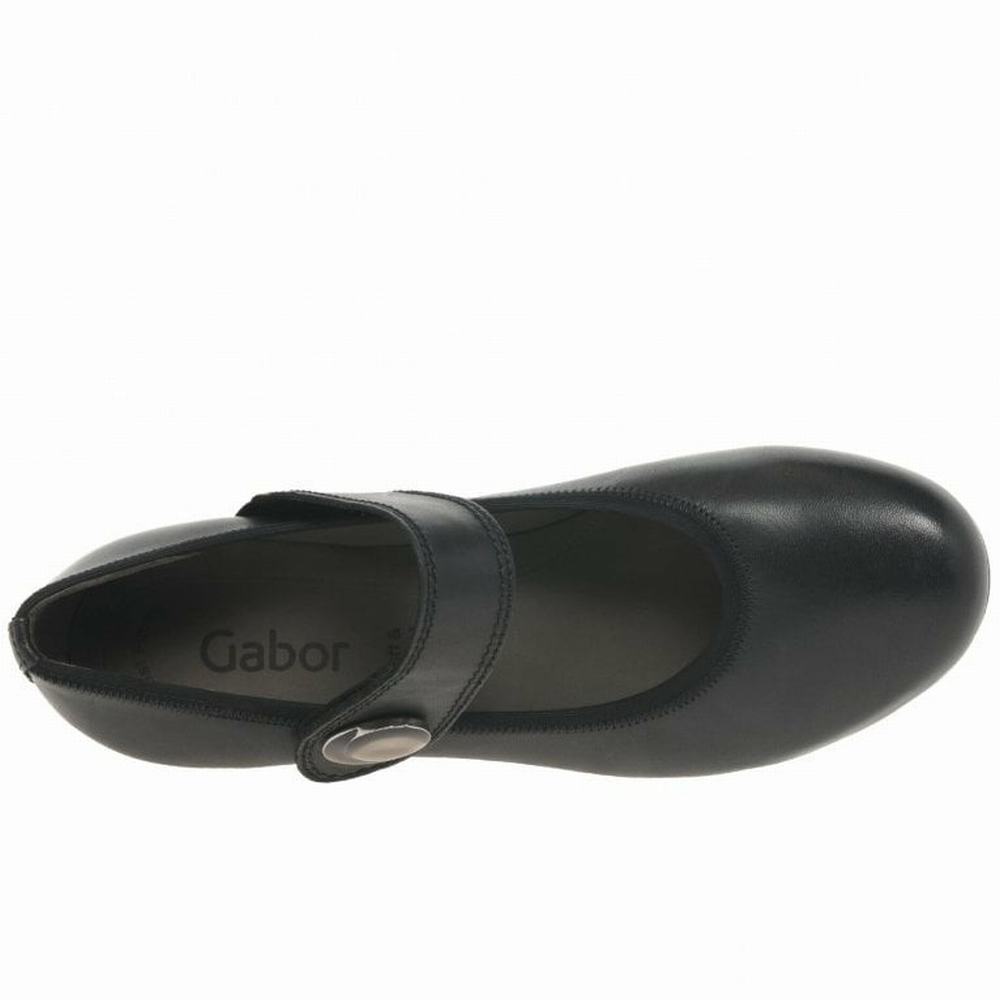 Talons Gabor Nola Mary Jane Court Femme Noir | JEVY-57310