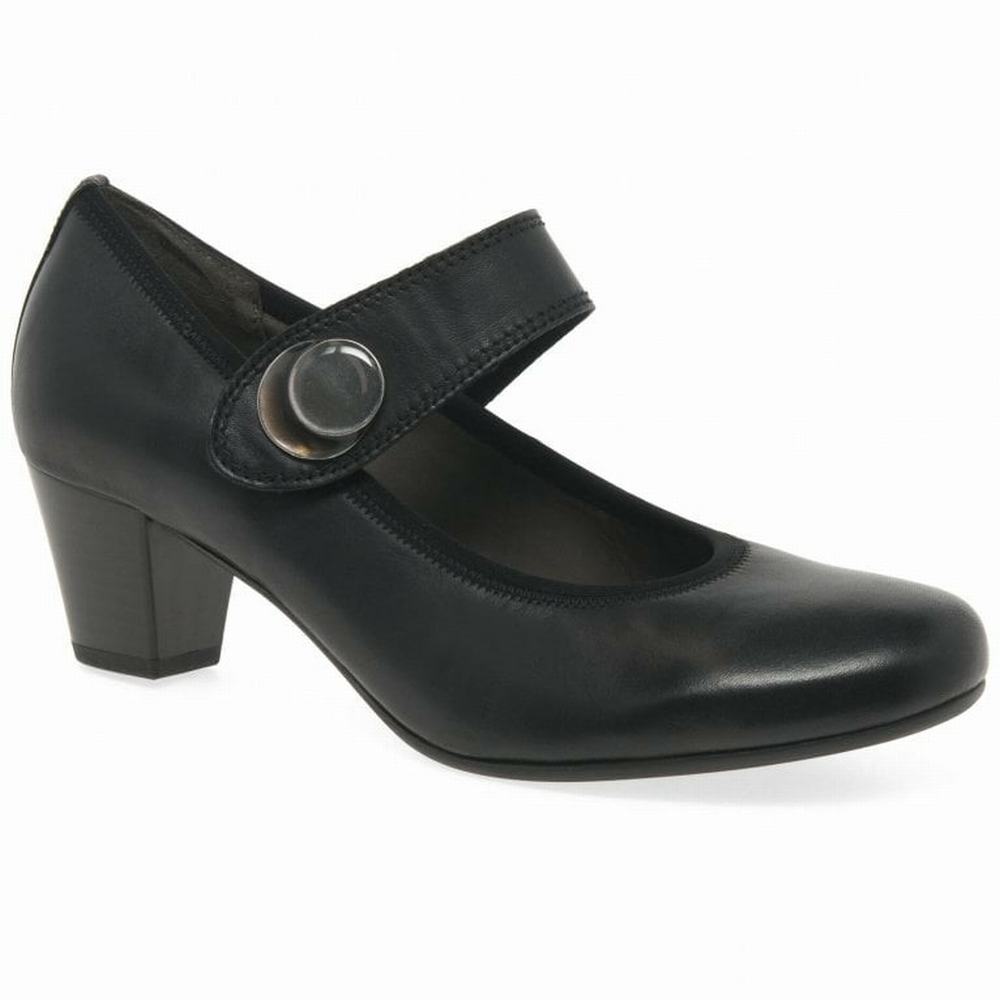 Talons Gabor Nola Mary Jane Court Femme Noir | JEVY-57310